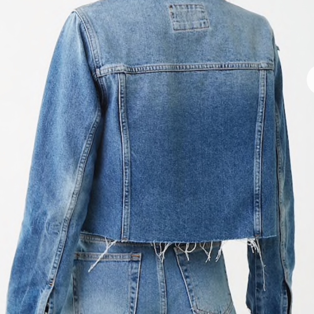 Distressed denim jacket - Picture 2 of 4